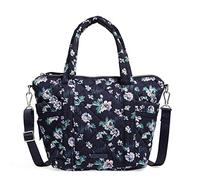 Vera Bradley Women's Performance Twill Small Multi-Strap Tote Bag Handbag, Navy Garden, One Size