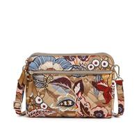 Vera Bradley Women's Performance Twill Triple Compartment Crossbody Purse, Botanical Beauty, One Size
