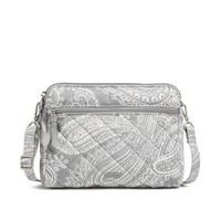 Vera Bradley Women's Performance Twill Triple Compartment Crossbody Purse, Cloud Gray Paisley, One Size