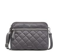 Vera Bradley Women's Performance Twill Triple Compartment Crossbody Purse, Shadow Gray, One Size