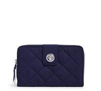 Vera Bradley Women's Performance Twill Turnlock Wallet with RFID Protection Blue Size: One Size