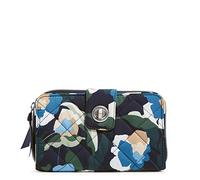 Vera Bradley Women's Performance Twill Turnlock Wallet with RFID Protection, Immersed Blooms, One Size
