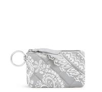 Vera Bradley Women's Performance Twill Zip Id Case Wallet, Cloud Gray Paisley, One Size