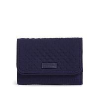 Vera Bradley Women's Polyester RFID Riley Compact Wallet, True Navy, One Size