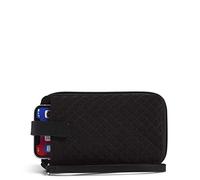 Vera Bradley Women's Polyester RFID Smartphone Wristlet, True Black, One Size
