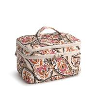 Vera Bradley Women's Premium Cotton Brush Up Cosmetic Case, Blooming Paisley, One Size
