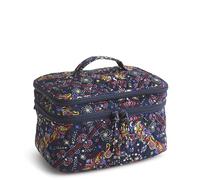 Vera Bradley Women's Premium Cotton Brush Up Cosmetic Case, Starry Paisley, One Size
