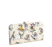 Vera Bradley Women's Premium Cotton Disney Tab Wallet, Downhill Skiing Mickey and Friends