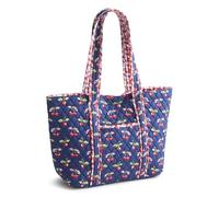 Vera Bradley Women's Premium Cotton Hathaway Tote Bag - Quilted Reversible Shoulder Purse, Cherry Picking, One Size, Premium Cotton Hathaway Tote Bag