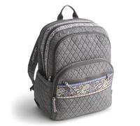 Vera Bradley Women's Premium Cotton Large Bancroft Backpack, Black Chambray, One Size