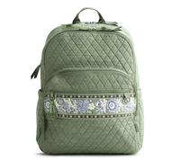 Vera Bradley Women's Premium Cotton Large Bancroft Backpack, Vineyard Green Chambray, One Size, 53676