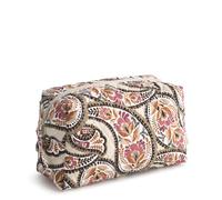 Vera Bradley Women's Premium Cotton Large Cosmetic Bag, Blooming Paisley, One Size