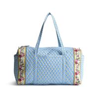 Vera Bradley Women's Premium Cotton Large Original Duffel Travel Bag, Elizabeth Blue, One Size