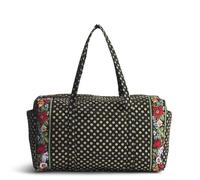 Vera Bradley Women's Premium Cotton Large Original Duffel Travel Bag, Vibrant Black, One Size