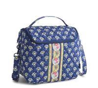Vera Bradley Women's Premium Cotton Lunch Crossbody Bag - Maison Blue