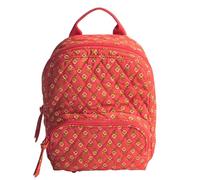 Vera Bradley Women's Premium Cotton Mini Banbury Backpack Bookbag, Tiny Poppies, One Size
