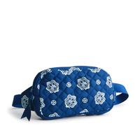 Vera Bradley Women's Premium Cotton Mini Belt Bag, Blue/White Bandana, 7 inches (W) x 4 inches (H) x 1 inch (D)