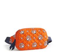 Vera Bradley Women's Premium Cotton Mini Belt Bag Crossbody, Orange/Navy Bandana, 7 inches (W) x 4 inches (H) x 1 inch (D)