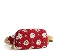 Vera Bradley Women's Premium Cotton Mini Belt Bag, Dark Red/Yellow Bandana, 7 inches (W) x 4 inches (H) x 1 inch (D)