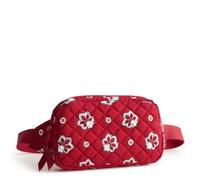 Vera Bradley Women's Premium Cotton Mini Belt Bag, Dk Red/Black Bandana, 7 inches (W) x 4 inches (H) x 1 inch (D)