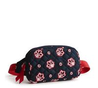 Vera Bradley Women's Premium Cotton Mini Belt Bag, Navy/Red Bandana, 7 inches (W) x 4 inches (H) x 1 inch (D)