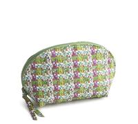 Vera Bradley Women's Premium Cotton Mini Dome Cosmetic Bag, Ribbon Plaid, One Size