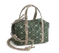 Vera Bradley Women's Premium Cotton Mini Original Duffel Crossbody Bag, Mistletoe Lattice, One Size