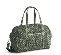 Vera Bradley Women's Premium Cotton Miramar Weekender Travel Bag, Mistletoe Lattice, One Size, Premium Cotton Miramar Weekender Travel Bag