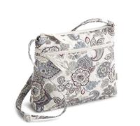 Vera Bradley Women's Premium Cotton Original Zip Hipster Crossbody Bag, Neutral Rhapsody, One Size, Premium Cotton Original Zip Hipster Crossbody Bag