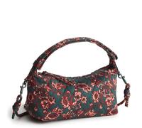 Vera Bradley Women's Premium Cotton Roxbury Crescent Crossbody Purse, Victorian Vines, One Size