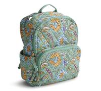 Vera Bradley Women's Premium Cotton Small Banbury Backpack Bookbag, Gemstone Paisley, One Size