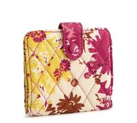 Vera Bradley Women's Premium Cotton Small Tab Wallet, Starstruck Daisies, One Size