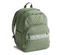 Vera Bradley Women's Premium Cotton XL Bancroft Backpack, Vineyard Green Chambray, One Size