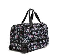 Vera Bradley Women's Recycled Ripstop Foldable Rolling Duffel Bag Travel, Botanical Ditsy, One Size