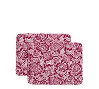 Vera Bradley Women's Reversible Placemats Set of 2, Java Red-Recycled Cotton, One Size