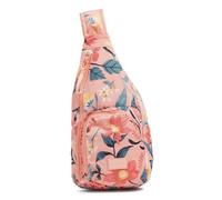 Vera Bradley Womens Ripstop Mini Sling Backpack, Paradise Bright Coral, One Size