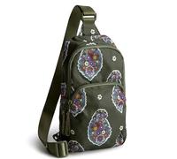 Vera Bradley Women's Ripstop Polyester Lorman Sling Backpack, Kew Gardens Green, One Size