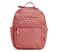 Vera Bradley Women's Small Backpack Bookbag, Terra Cotta Rose-Recycled Cotton, One Size