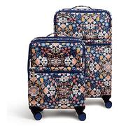 Vera Bradley Women's Softside Rolling Suitcase Luggage, Enchanted Mandala Blue