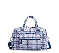 Vera Bradley Women's Weekender Travel Bag, Amethyst Plaid-Recycled Cotton, One Size