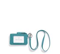 Vera Bradley Women's Zip Id Case and Lanyard Combo, Forever Green-Recycled Cotton, One Size