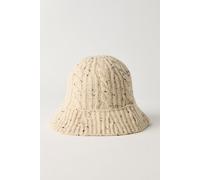 Vera Knitted Bucket Hat at Free People in Speckled Ivory - female
