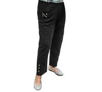 Vera Tucci Caprice - Long Version Womens Capri Trouser Elastic Waist Direct (T5 UK 16-18, Black)