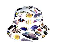 Vera Tucci Funky Print Patterned Summer Bucket Hats Adults Men's Women's Hat One Size SS23 (Fish 13/31)