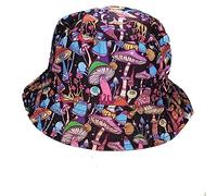 Vera Tucci Funky Print Patterned Summer Bucket Hats Adults Men's Women's Hat One Size SS23 (Mushrooms 14/31)