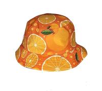 Vera Tucci Funky Print Patterned Summer Bucket Hats Adults Men's Women's Hat One Size SS23 (Oranges 1/31)