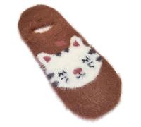 Vera Tucci LUXURY WOMENS COSY FLUFFY ANKLE SOCKS RMD2403-06-01 CAT