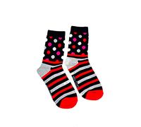 Vera Tucci Patterned Mens Socks - Breathable Bamboo SPOTS & STRIPES (C)