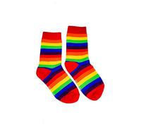 Vera Tucci Patterned Womens Socks Breathable Bamboo (RAINBOW STRIPES)
