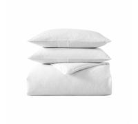 Vera Wang - King Duvet Cover Set, Luxury Cotton Bedding with Button Closure, Includes Matching Shams (Waffle Pique White, King)